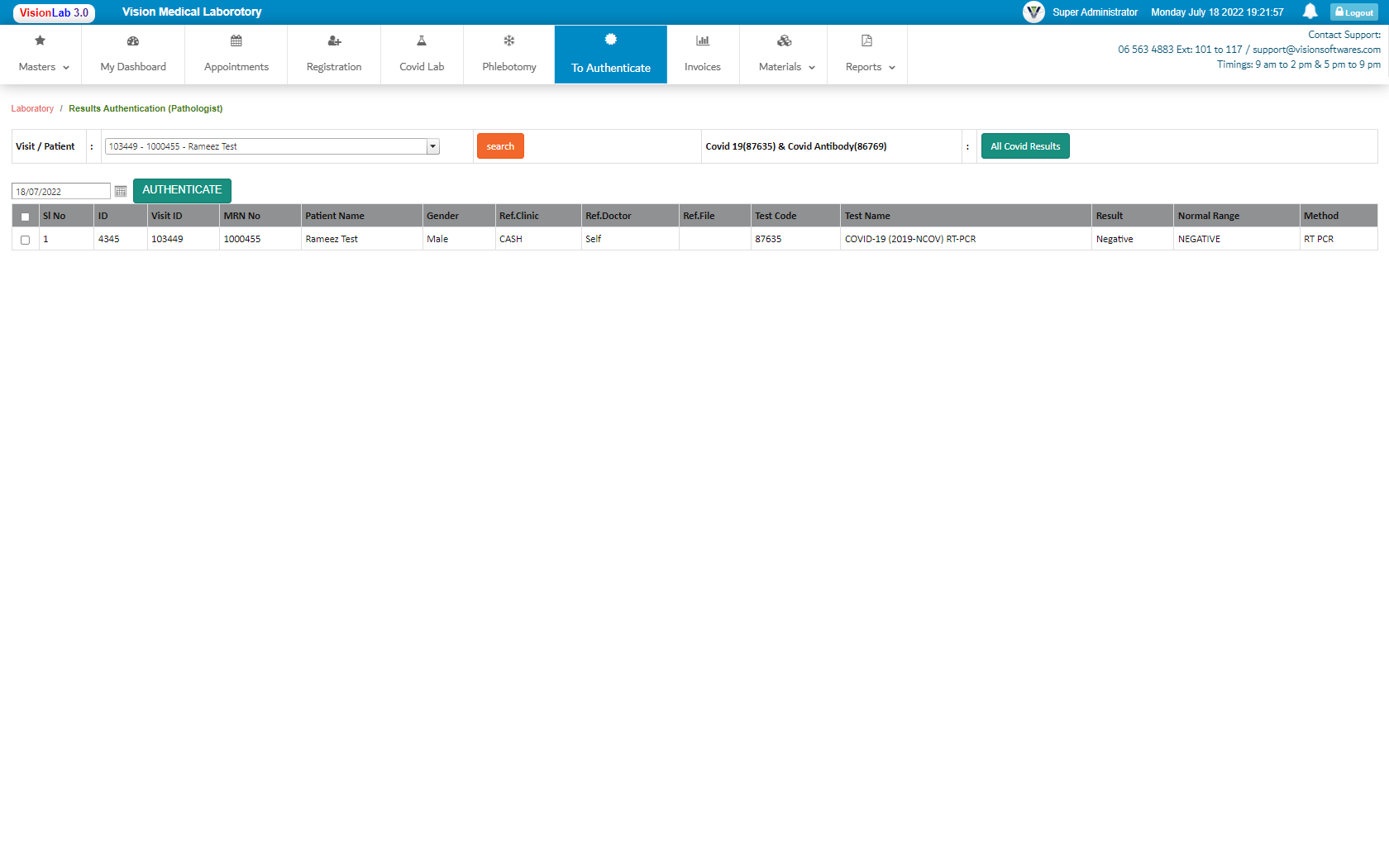 Dashboard Screenshot