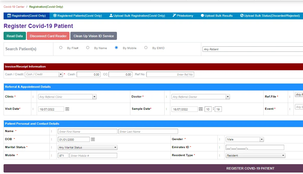 Patient Details Form